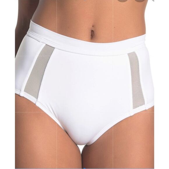 Mossimo Del Mar Camilla Bralette Bikini 2 Pc SwimWear High Waist Small White - Picture 5 of 9